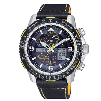 CITIZEN Eco-Drive Atomic Timekeeping -kello JY8078-01L 45 mm sininen kellotaulu nahkaranneke