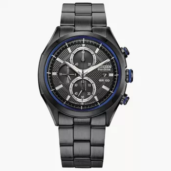 CITIZEN Eco-Drive kronografi ruostumaton teräs kello CA0438-52E 41 mm