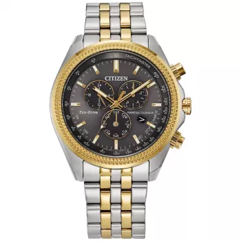 CITIZEN Eco-Drive -kronografi kello BL5564-55H 44mm teräs harmaa kellotaulu