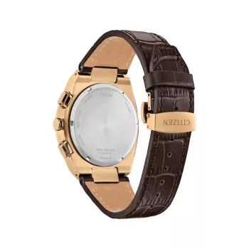 CITIZEN Eco-Drive kronografi kello CA4583-01E 43mm ruskea nahka