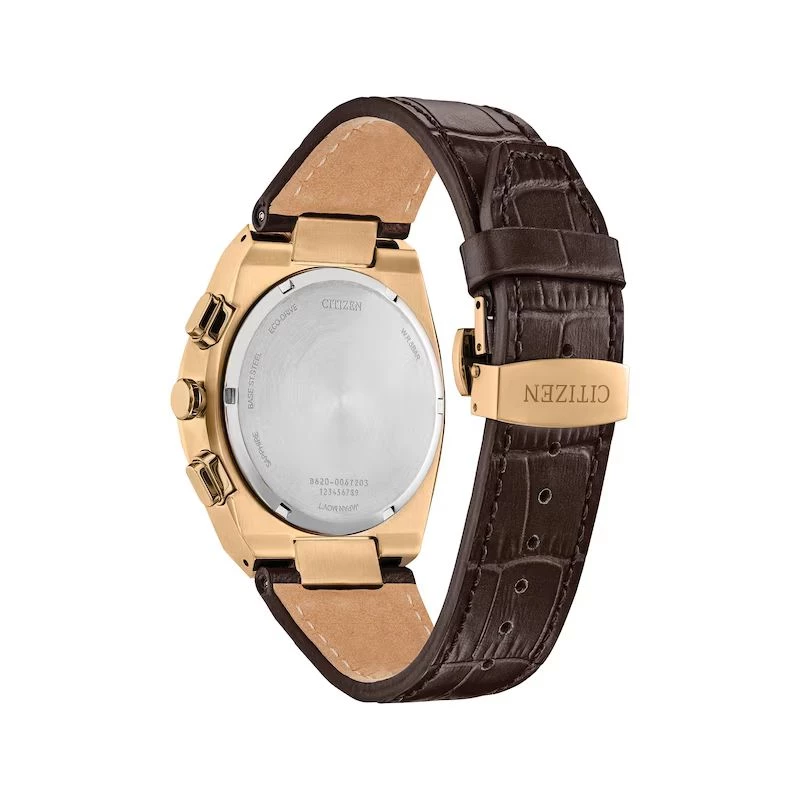 CITIZEN Eco-Drive kronografi kello CA4583-01E 43mm ruskea nahka