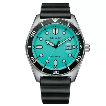 CITIZEN Eco-Drive miesten kello AW1760-14X 43 mm vihreä nylonranneke