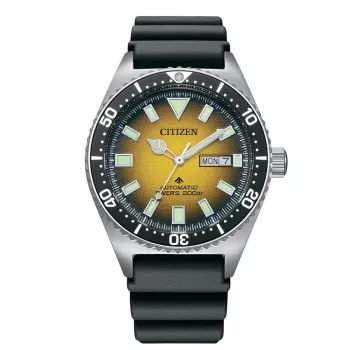 CITIZEN miesten automaattikello NY0120-01X 41 mm musta kellotaulu musta kumiranneke