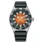 CITIZEN miesten automaattikello NY0120-01Z 41 mm oranssi kellotaulu polyuretaaniranneke