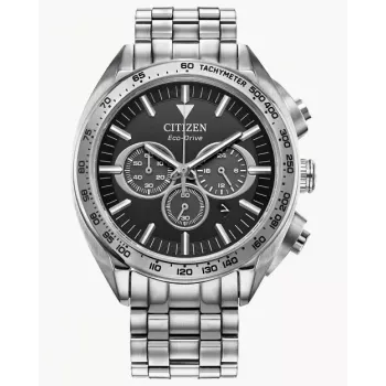 CITIZEN miesten Eco-Drive kronografikello CA4540-54E 43 mm ruostumaton teräs