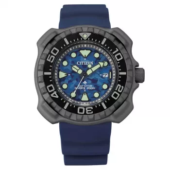 CITIZEN Promaster Marine Eco-Drive sukelluskello BN0227-09L 46,5 mm sininen kellotaulu sininen polyuretaaniranneke