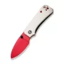CIVIVI Baby Banter veitsi, Ivory G10 punainen