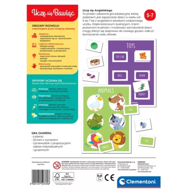 Clementoni oppimispeli I'm Learning English - opi englantia leikkien puolan kielellä 28350