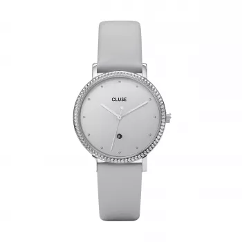 CLUSE Minuit naisten kello 33 mm ruusukulta ruostumaton teräs harmaa nahka