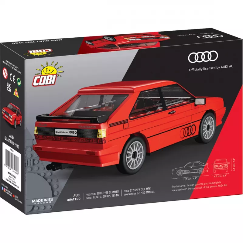 Cobi Audi Quattro 1980 punainen mittakaava 1:35