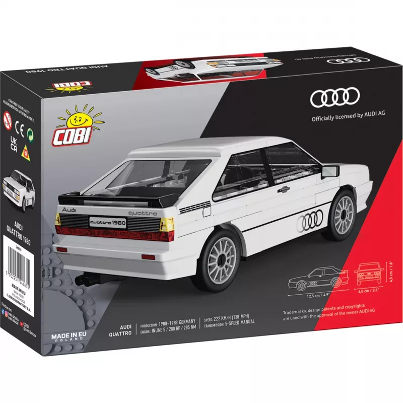 Cobi Audi Quattro 1980 valkoinen 1:35 mittakaava rakennuspalikkasarja