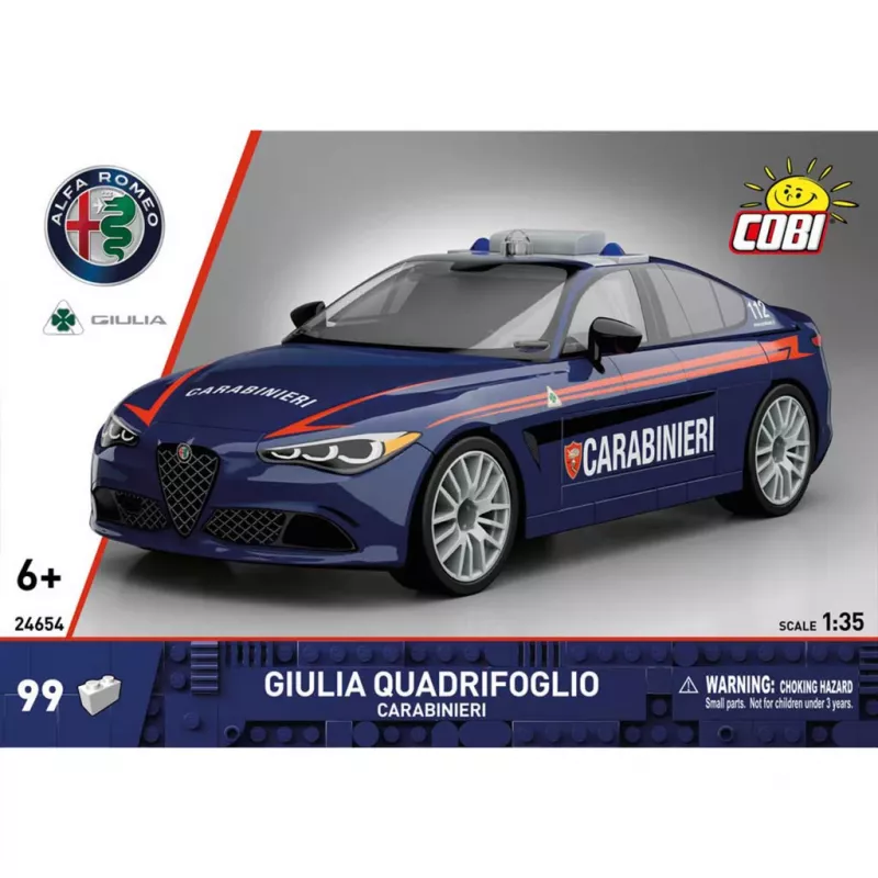 Cobi Giulia Quadrifoglio Carabinieri -rakennuspalikkasarja 1:35