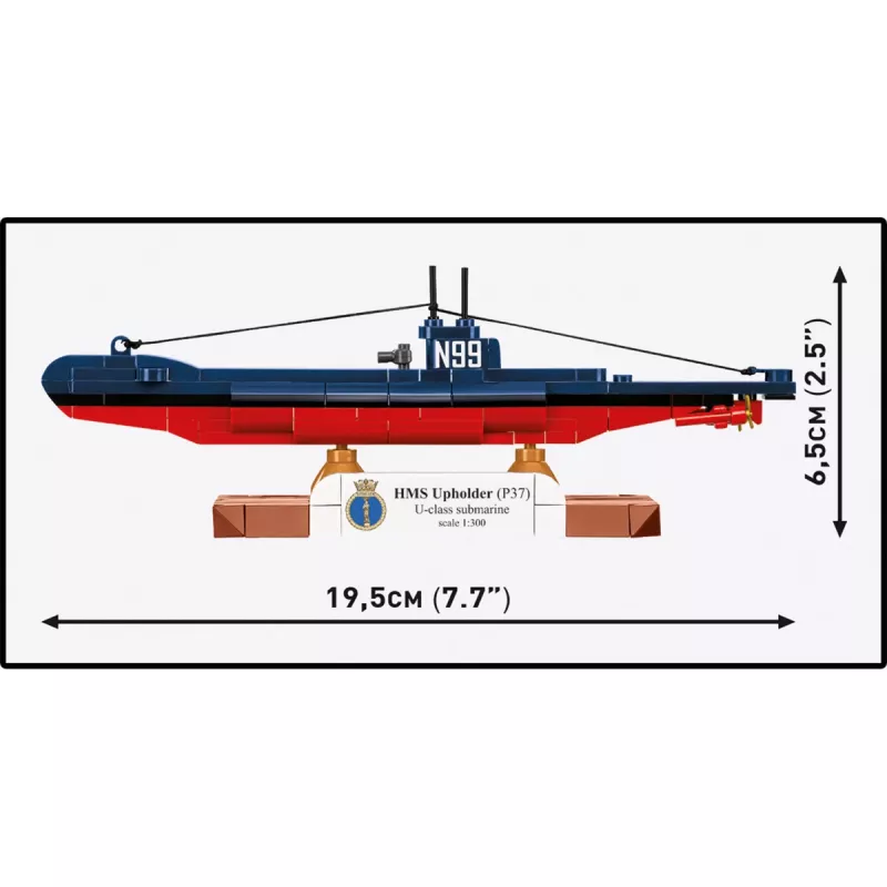 COBI HMS Upholder (P37) U-luokan sukellusvene 1:300 mittakaava rakennuspalikkasarja 4862