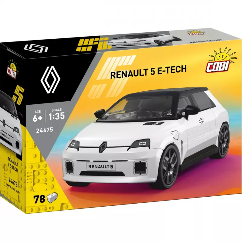 Cobi Renault 5 E-Tech valkoinen rakennuspalikkasarja 1:35