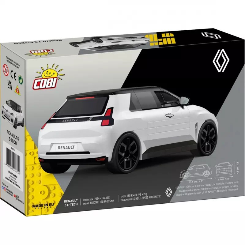 Cobi Renault 5 E-Tech valkoinen rakennuspalikkasarja 1:35