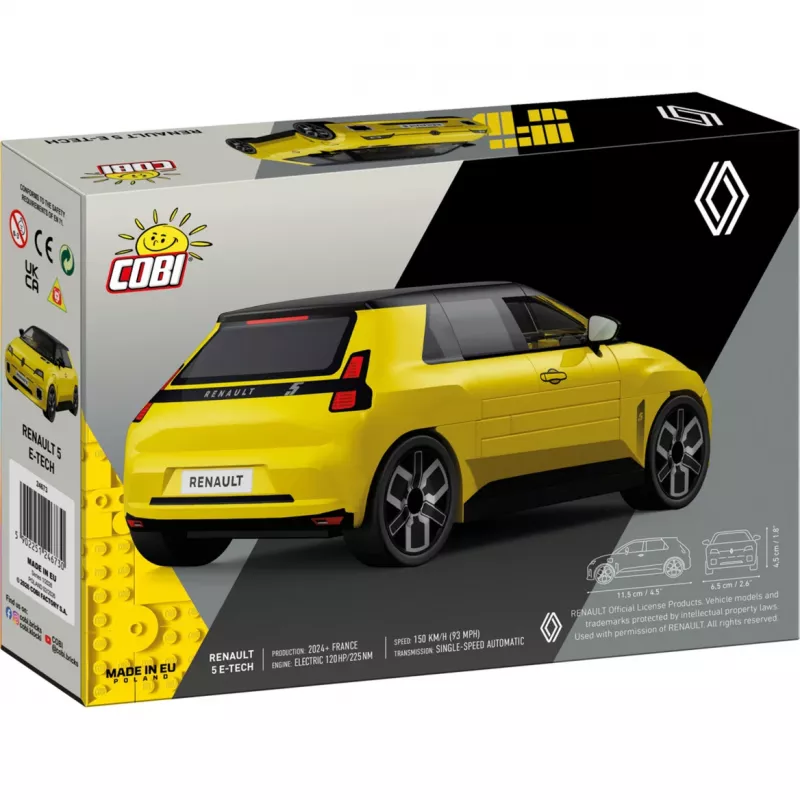 COBI Renault 5 E-Tech keltainen 1:35
