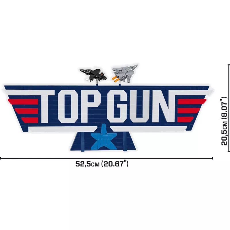 COBI Top Gun Logo F-14 Tomcat hävittäjälentokone rakennuspalikat 732 osaa