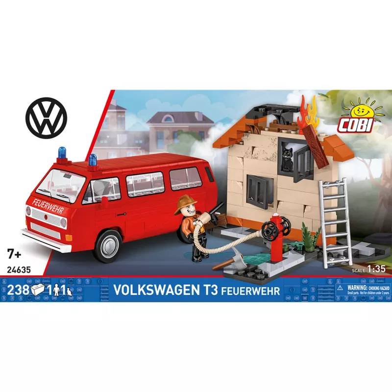 Cobi Volkswagen T3 Feuerwehr paloauto rakennuspalikkasarja (230 osaa)