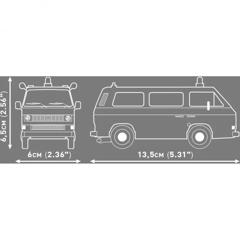 COBI Volkswagen T3 Polizei rakennuspalikkasarja mittakaava 1:35 225 osaa