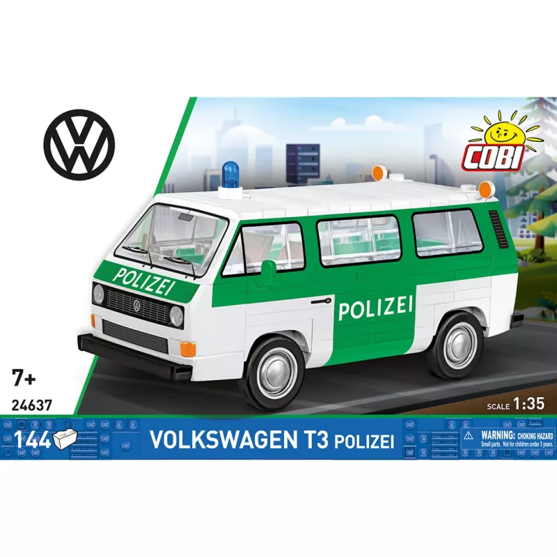 COBI Volkswagen T3 Polizei rakennuspalikkasarja mittakaava 1:35 225 osaa