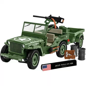COBI Willys MB & Trailer Executive Edition rakennuspalikkasarja (400 osaa)