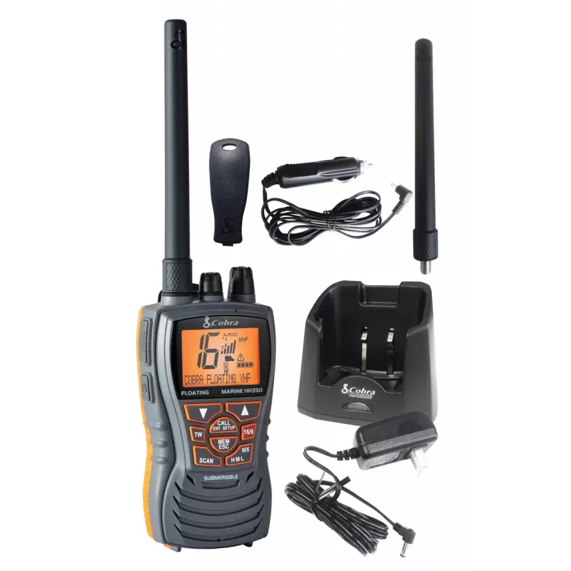 Cobra HH350 Marine VHF-radiopuhelin Bluetooth ja IPX7 vedenpitävä