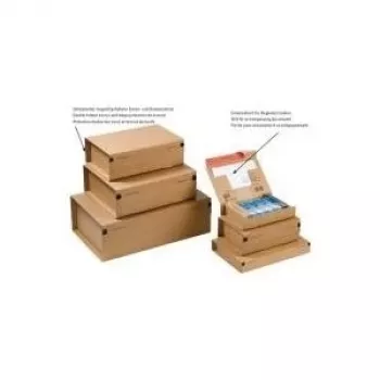 ColomPac CP 066.02 lähetyslaatikko SM, ruskea, sisämitat 215 x 155 x 43 mm, itseliimautuva