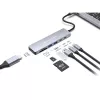 CONCEPTRONIC 573812 7-in-1 USB-C-telakointiasema, HDMI, USB-C, 2x USB-A, 25 cm:n kaapeli, harmaa