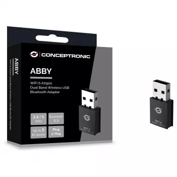 Conceptronic ABBY26B WiFi 6 AX900 dual-band USB & Bluetooth 5.3 -adapteri