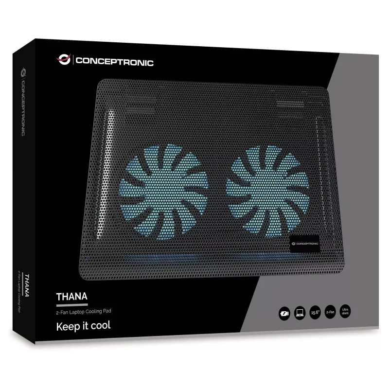 Conceptronic CNBCOOLPAD2F kannettavan tietokoneen jäähdytysalusta 39,6 cm (15,6