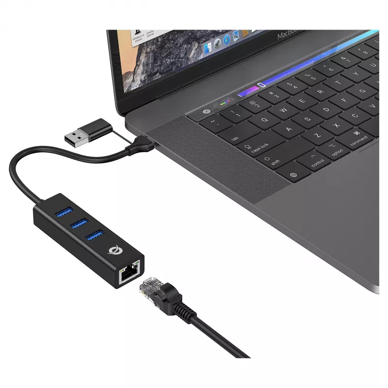 Conceptronic DONN07BA - keskitin - 3 x SuperSpeed USB 3.0