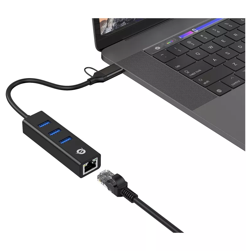 Conceptronic DONN07BA - keskitin - 3 x SuperSpeed USB 3.0