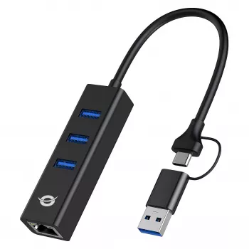 Conceptronic DONN07BA - keskitin - 3 x SuperSpeed USB 3.0