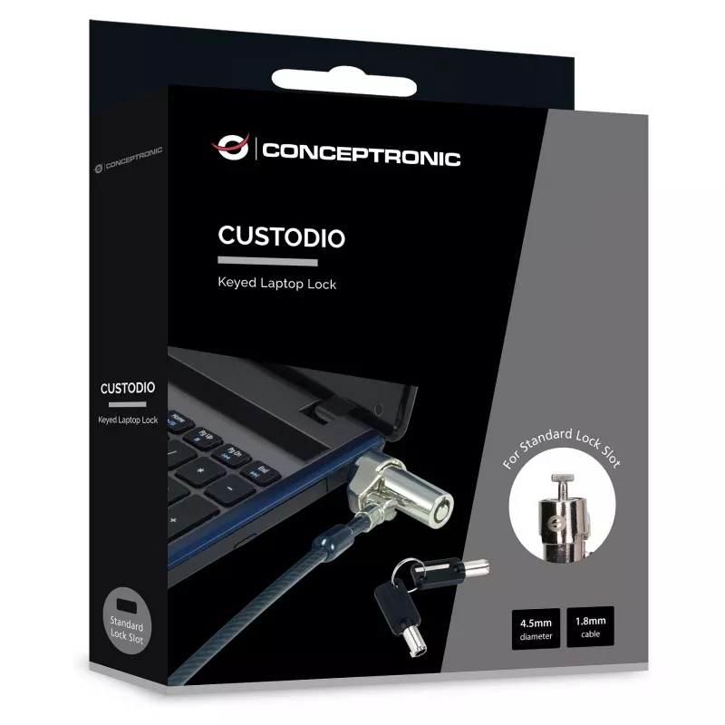 Conceptronic NBT -kannettavan avainlukko Standard 1,80m