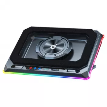 Conceptronic THYIA03B USB-C kannettavan tietokoneen jäähdytysalusta älypuhelintelineellä, RGB, 12V