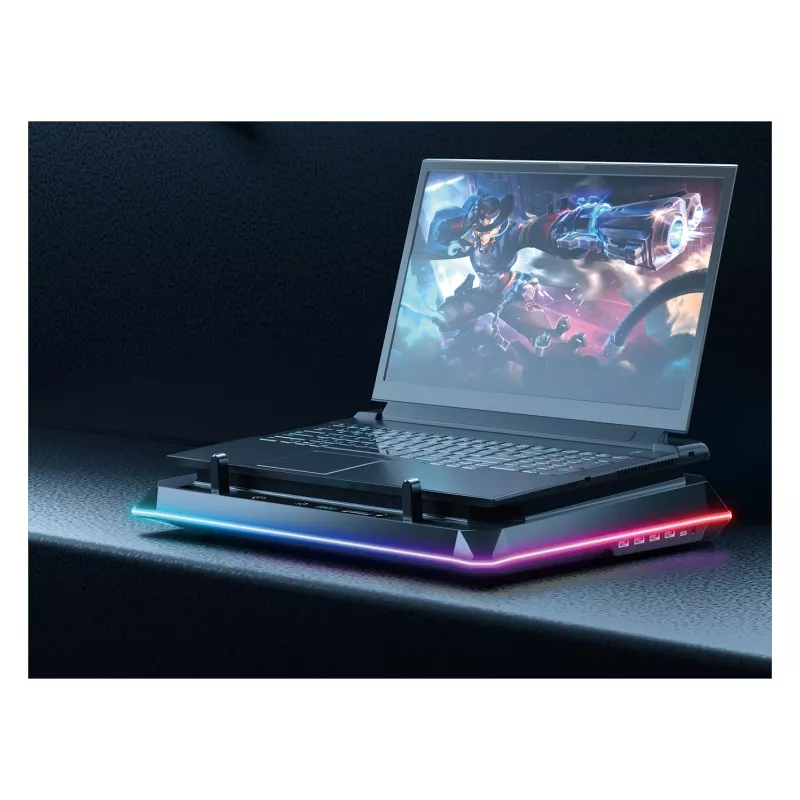 Conceptronic THYIA04B USB-C kannettavan jäähdytysalusta puhelinpidikkeellä