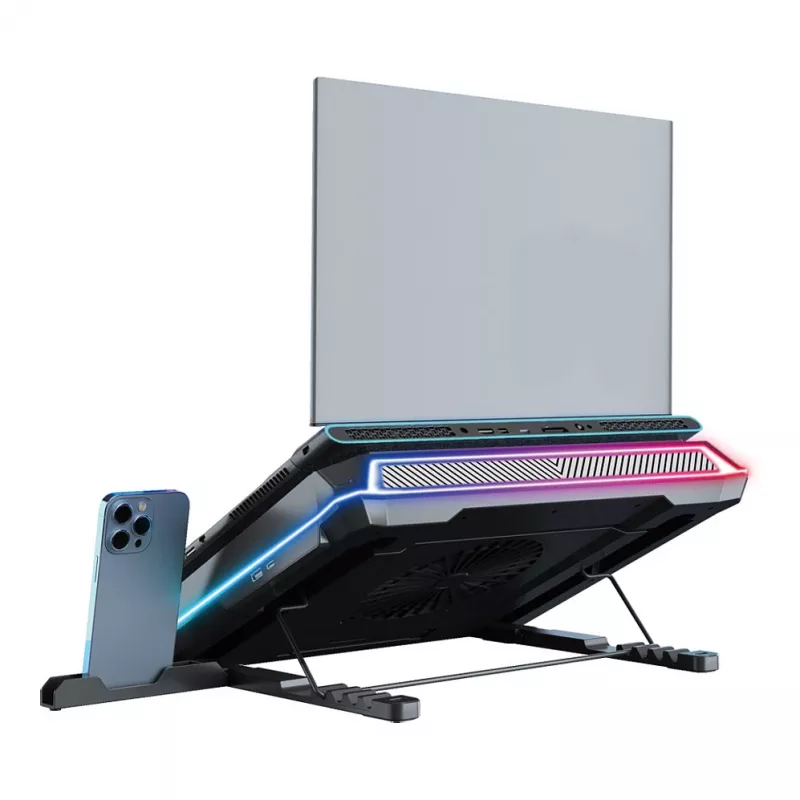 Conceptronic THYIA04B USB-C kannettavan jäähdytysalusta puhelinpidikkeellä
