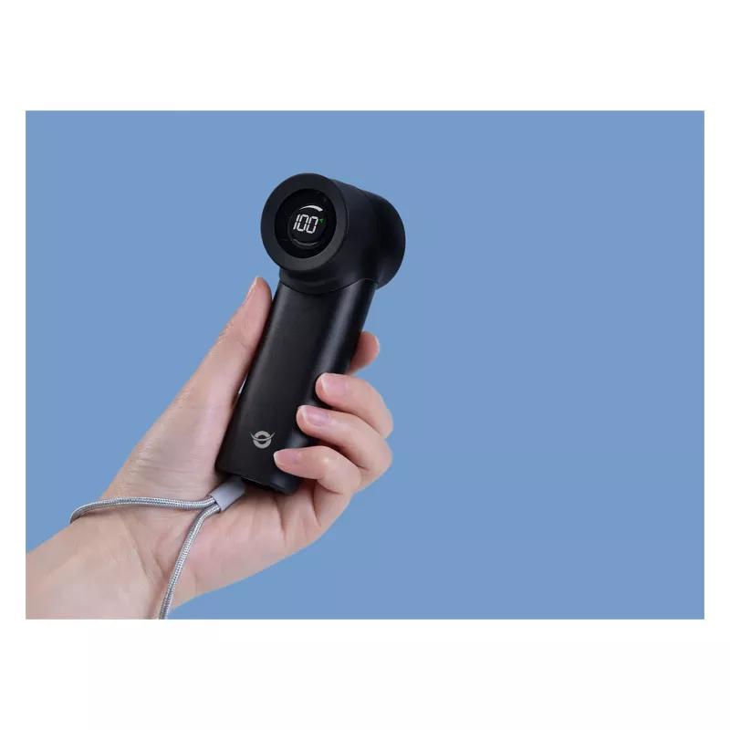 Conceptronic Turbo Käsituuletin, USB-C - USB-A, alumiini, 5V, musta