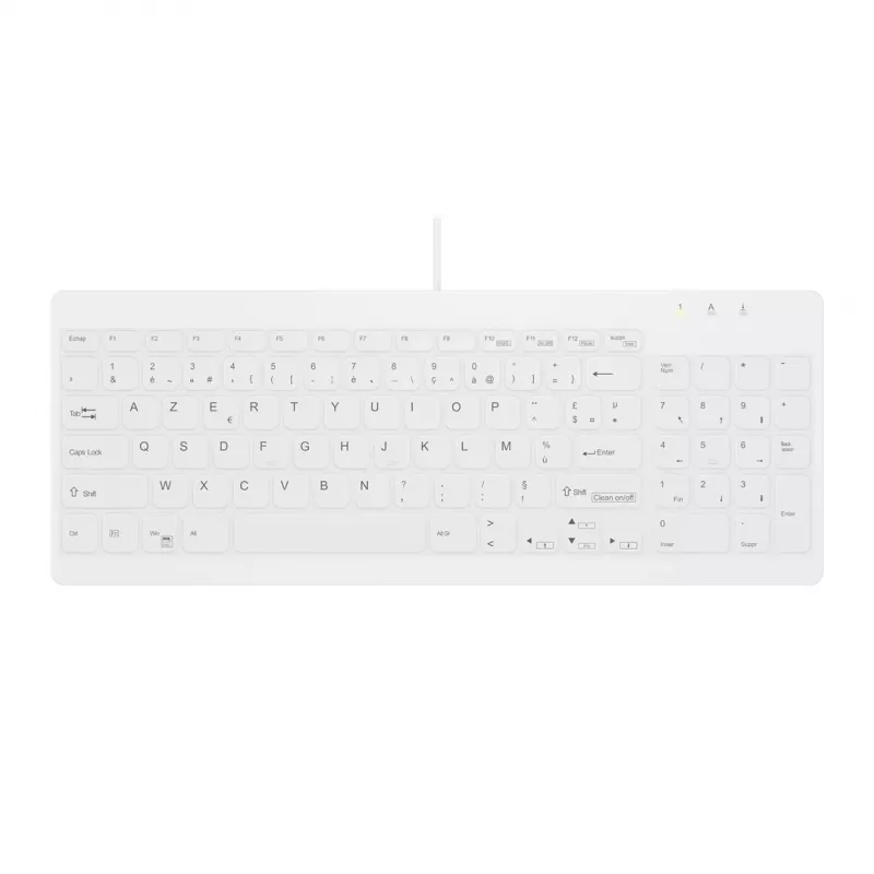 Contour ACTIVE KEY Hygiene Compact Ultraflat johdollinen USB-näppäimistö musta (AK-C7012F-UVS-W/FR)