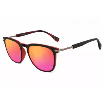 CONVERSE SCO051Q5296SR miesten aurinkolasit, kulmikkaat kehykset, mustat kehykset, harmaat linssit, 52 mm