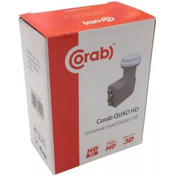 CORAB Universal Quad LNB – 4 lähtöä, 0,1 dB kohinaluku, 40 mm syöttötorvi
