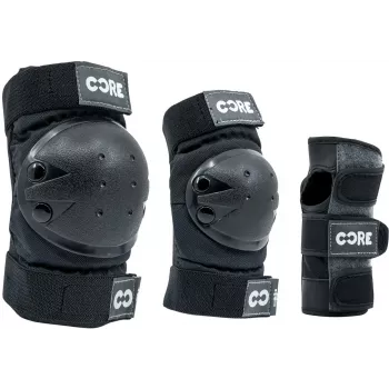 Core Junior Triple Pads Set musta-valkoinen XS