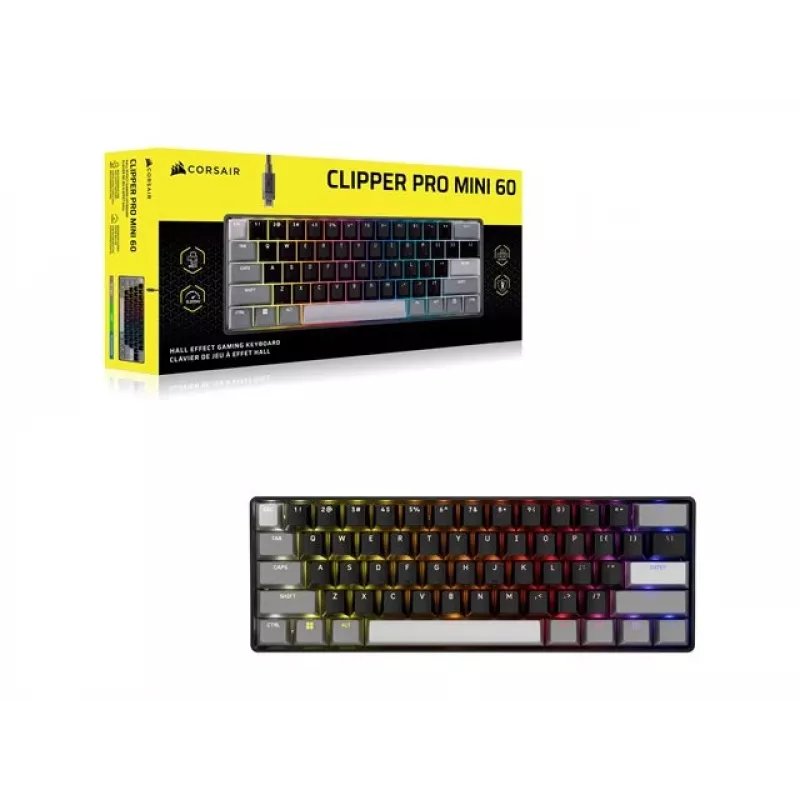 CORSAIR CLIPPER PRO MINI 60 Hall Effect -pelinäppäimistö musta