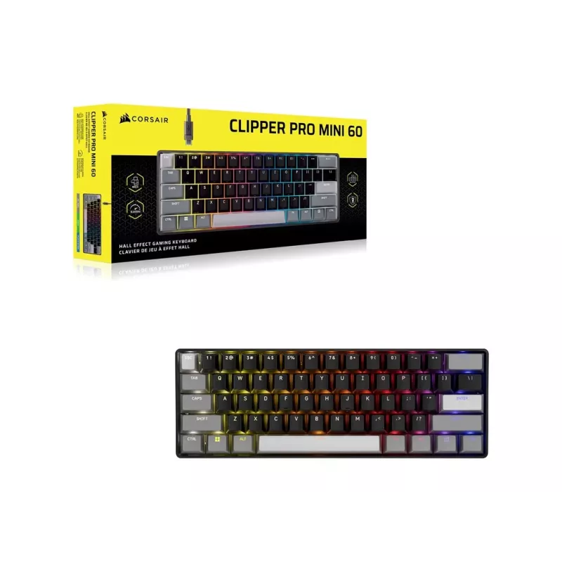 CORSAIR CLIPPER PRO MINI 60 Hall Effect -pelinäppäimistö musta