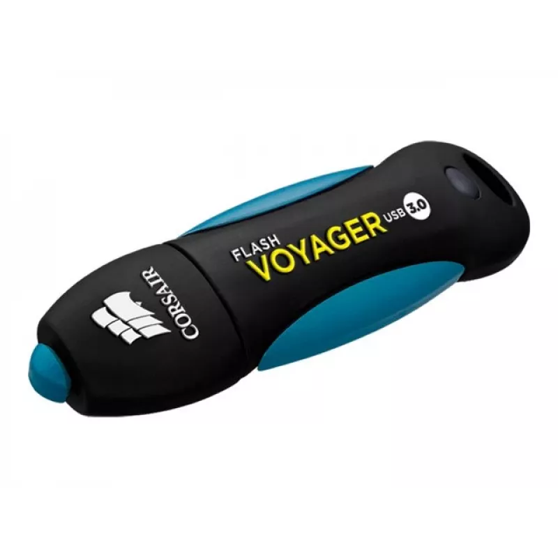 CORSAIR Flash Voyager 256GB USB-A 3.2 Gen 1 muistitikku (musta/sininen)