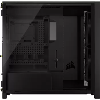 Corsair FRAME 5000D WOOD RS Mid-Tower PC-kotelo, musta/pähkinä, E-ATX, ATX, Micro-ATX, Mini-ITX, teräs/karkaistu lasi/muovi/pähkinäpuu, pelaaminen