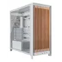 Corsair FRAME 5000D WOOD RS Mid-Tower PC-kotelo, valkoinen/pähkinäpuu, karkaistu lasi, ATX, E-ATX, Micro-ATX, Mini-ITX, teräs/muovi, pelaaminen
