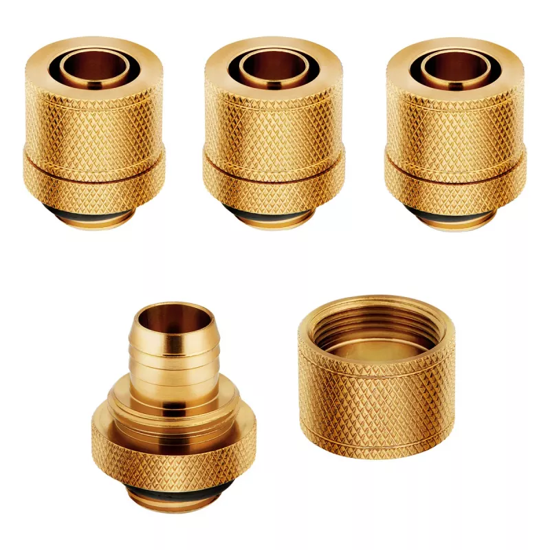 Corsair Hydro X Series XF Compression G1/4 13/10 -liittimet neljän pakkaus - kulta