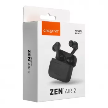Creative Zen Air 2 True Wireless In-Ear-kuulokkeet hybridi-ANC:llä, musta