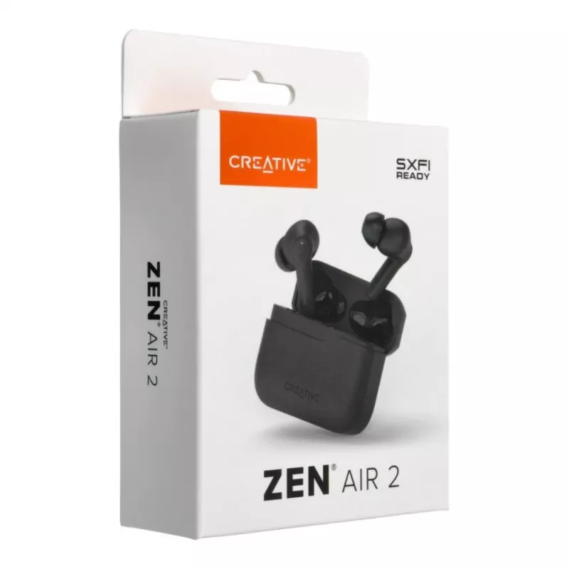 Creative Zen Air 2 True Wireless In-Ear-kuulokkeet hybridi-ANC:llä, musta